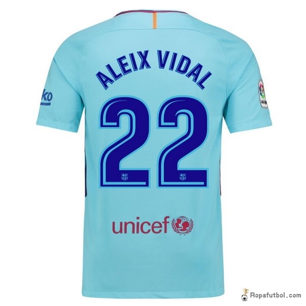 Camiseta Barcelona Replica Segunda Ropa Aleix Vidal 2017/18